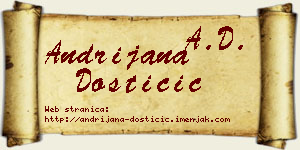 Andrijana Dostičić vizit kartica